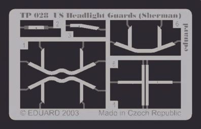 Eduard Accessories 1:35 US Headlight Guards (Sherman)