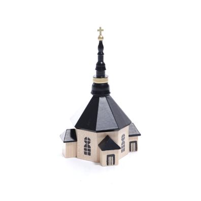 Weihnachtsfiguren Seiffener Kirche mit Kurrende und Bäume Höhe ca 13cm NEU Holz