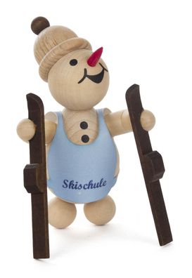 Schneemann Junior Skianfänger Guck in die Luft Höhe 8cm NEU Miniaturfigur Ski