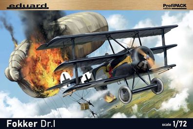 Eduard Plastic Kits 1:72 Fokker Dr.I Profipack