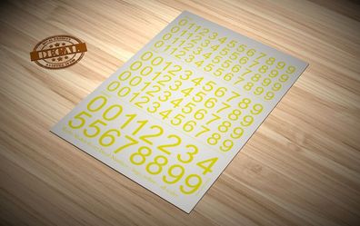 Matho Models 80027 Decal Numbers - large, yellow - NEU