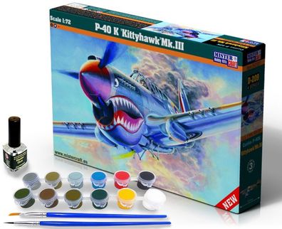 Mistercraft 1:72 SD-220 P-40 K Kittyhawk Mk. III START SET