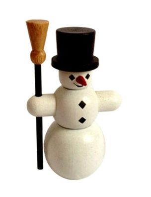 Miniaturfigur Schneemann bunt Höhe=7cm NEU Seiffen Erzgebirge Dekoration Holzfig