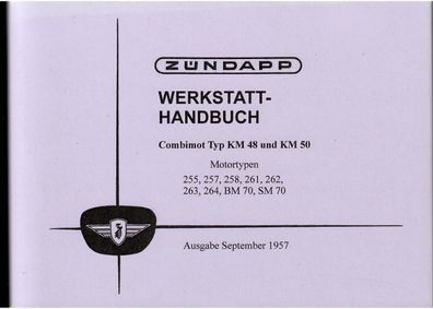 Werkstatt Handbuch Zündapp Combimot KM 48 , KM 50 und Typ 255