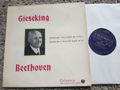 Walter Gieseking-Beethoven Sonata No. 7 & 11 UK Vinyl LP Schallplatten