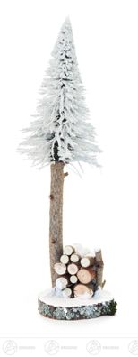 Baum Baum Winter H=ca 38 cm NEU Erzgebirge Holzbaum Weihnachtsbaum