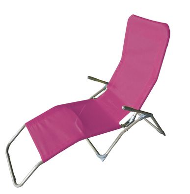 Gartenliege Saunaliege Pink Sonnenliege Relaxliege Strandliege L142xB58xH99cm