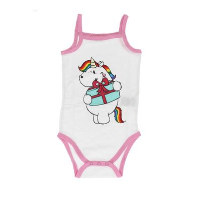 Pummel Einhorn Strampler Einteiler Baby Outfit Wickelbody aus Baumwolle