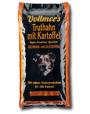 Vollmer´s Hunde Trockenfutter Alleinfutter Truthahn mit Kartoffel, getreidefrei