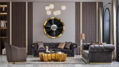 Loungemöbel Sofagarnitur Sitzgarnitur Sofa Couch Sofalandschaft Polsterecke 4Tlg