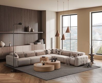 Polstergruppe Sofalandschaft Möbelgarnitur Ecksofa Eckcouch Sofa Couch 4Tlg