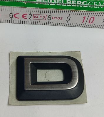 Original Opel Emblem "D" Schriftzug 177894 GM 90046631 Rekord-D