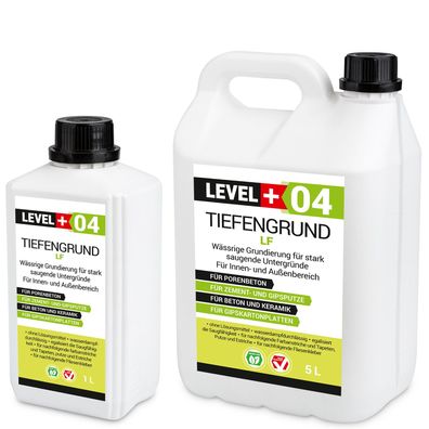 Tiefengrund LF 1-100L Grundierung Tiefgrund Gebrauchsfertig Wand Boden Außen L+04