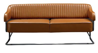 Sofa 3 Sitzer Jv Möbel Wohnzimmer Einfarbig Design Couch Leder Holz Modern Sofa