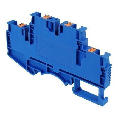 Reihenklemme 4mm2 4 Leiter Doppelstockklemme Etagenklemme Blau Klemmblöcke