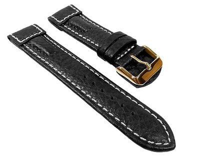 Adventure Ersatzband Uhrenarmband Kalbsleder schwarz 23394G