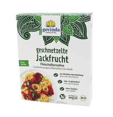 Govinda 3x Jackfrucht-Fruchtfleisch geschnetzelt, Fleischalternative 200g