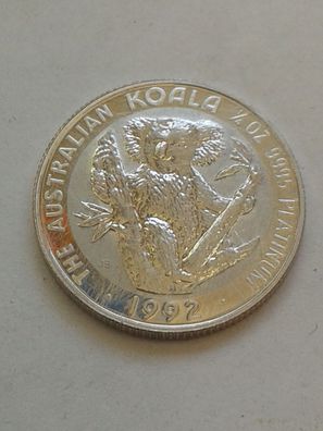 25$ 1992 Australien Koala 1/4 Unze Platin 9995er Platin 7,78g 25 Dollars 1992 Koala