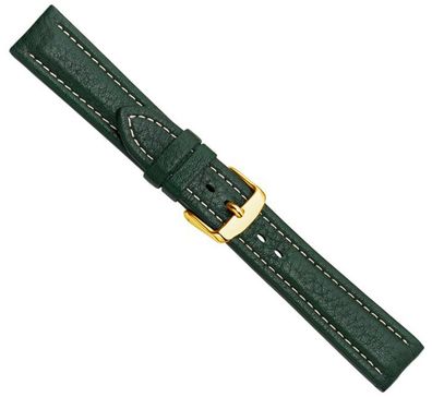 Bio-Leder Uhrenarmband Kalbsleder XL Dunkelgrün 22359G
