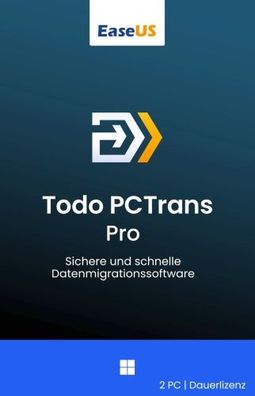 EaseUS Todo PCTrans Professional / Windows / 2 PC / Dauerlizenz (LifetimeUPG) / KEY (