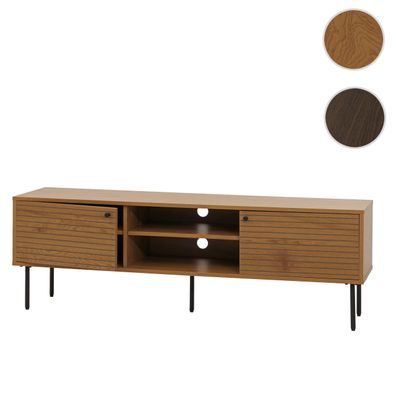 TV-Rack HWC-N78, Lowboard, skandinavischer Stil Metall Holz Melamin 150x40x50cm