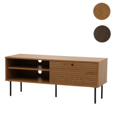 TV-Rack HWC-N78, Lowboard, skandinavischer Stil Metall Holz Melamin 50x120x40cm