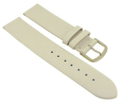 Herzog Beach II Uhrenarmband gleichlaufend beige mattes glattes Leder