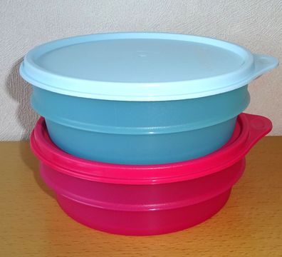 Tupperware® * * Stapel-Quick (2) Schüsseln á 500 ml * * BLAU + ROT