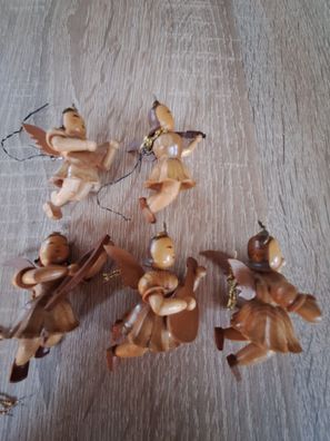 Engel, Christbaumschmuck, Baumbehang 5 Schwebeengel Blank
