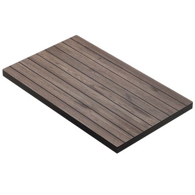 TEAK STEEL | Gastro CDF Außen Tischplatte | 130 x 80 x 4,2 cm | Light Wenge | Rechte