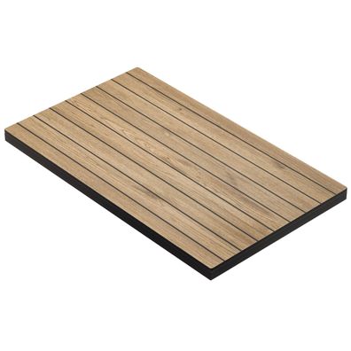 TEAK STEEL | Gastro CDF Außen Tischplatte | 130 x 80 x 4,2 cm | Eiche | Rechteckig |