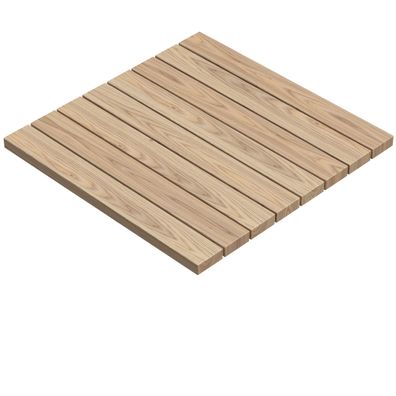 TEAK | Bistro Außen Tischplatte im Teak Design | Fichte Holz | 80 x 80 x 3,5cm | Eic
