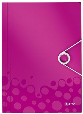 Leitz 45990023 4599 Eckspannermappe WOW - A4, PP, pink metallic