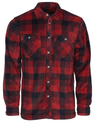 Pinewood 5063 Finnveden Canada Fleece Hemd Rot/ Schwarz (518)