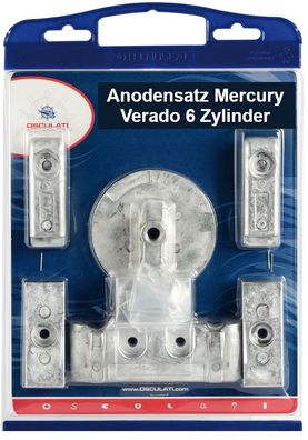 Mercury Verado 6 Zylinder Anoden-Set Zink - Aluminium - Magnesium