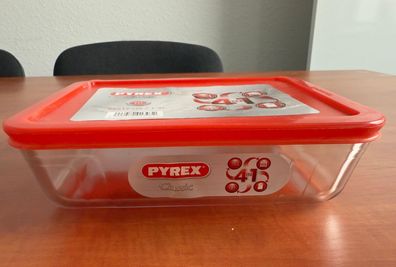 PYREX Rechteckige Auflaufform mit Deckel – 1,5L Glas-Backform, 22x17 cm, Ofen