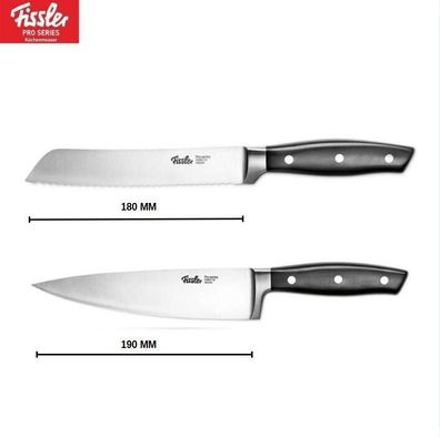 Fissler Kochmesser 190mm + Brotmesser 180mm Küchenmesser-Set 2tlg - SET 3