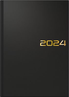 2024 Brunnen Buchkalender A5 schwarz