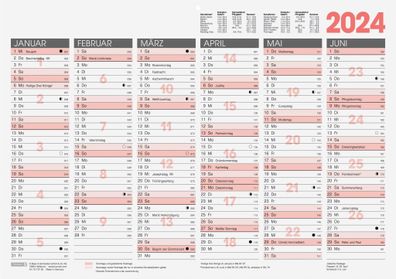 2024 Brunnen Tafelkalender A3 1S/6Monate