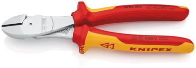 KNIPEX 74 06 200 Kraft-Seitenschneider 200 mm VDE isoliert verchromt mit Mehrkompo