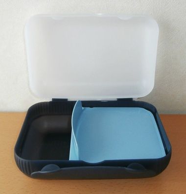 Tupperware® * * Lunch-Box * * große Brotdose mit Einsatz - Anthrazit/ Weiss