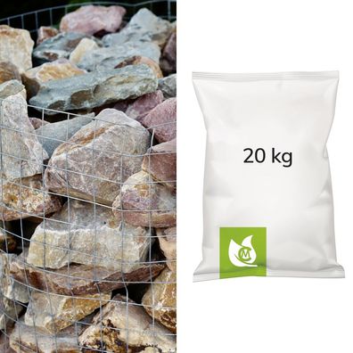 Grauwacke Gabionensteine Sahara 8/20 cm 20 kg Paket (Gr. 8/20cm)