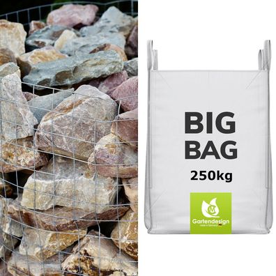 Grauwacke Gabionensteine Sahara 8/20 cm 250 kg BigBag (Gr. 8/20cm)