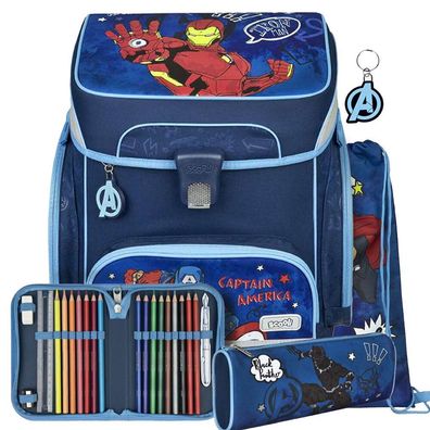 Scooli Easy Fit Schulrucksack Set Avengers, Avengers, Mädchen