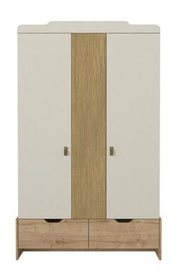 Kleiderschrank Jugendzimmer Schrank Schränke Möbel Weiß Holz Luxus Design Beige