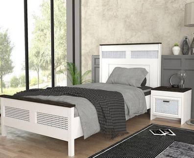 Bett Jugendzimmer Set Kinderbett Weiß Komfortabel Moderne Möbel 100X200