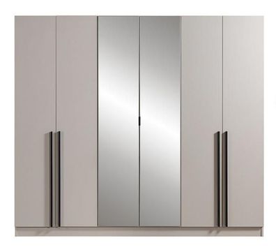 Moderner Kleiderschrank Loft Stil Schrank Schlafzimmer Schränke Beige 237Cm