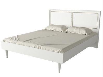 Modernes Polsterbett Bett Betten Bettgestell Doppelbett 160X200 Weiß Ehebett
