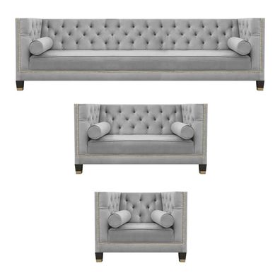 Sofagarnitur Designer Sofas Couch Wohnzimmer Luxus 4 + 2 + 1 Couchgarnitur