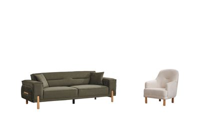 Sofagarnitur 3 + 1 Sitzer Garnitur Sofa Sofas Textil Sessel Luxus Couchen